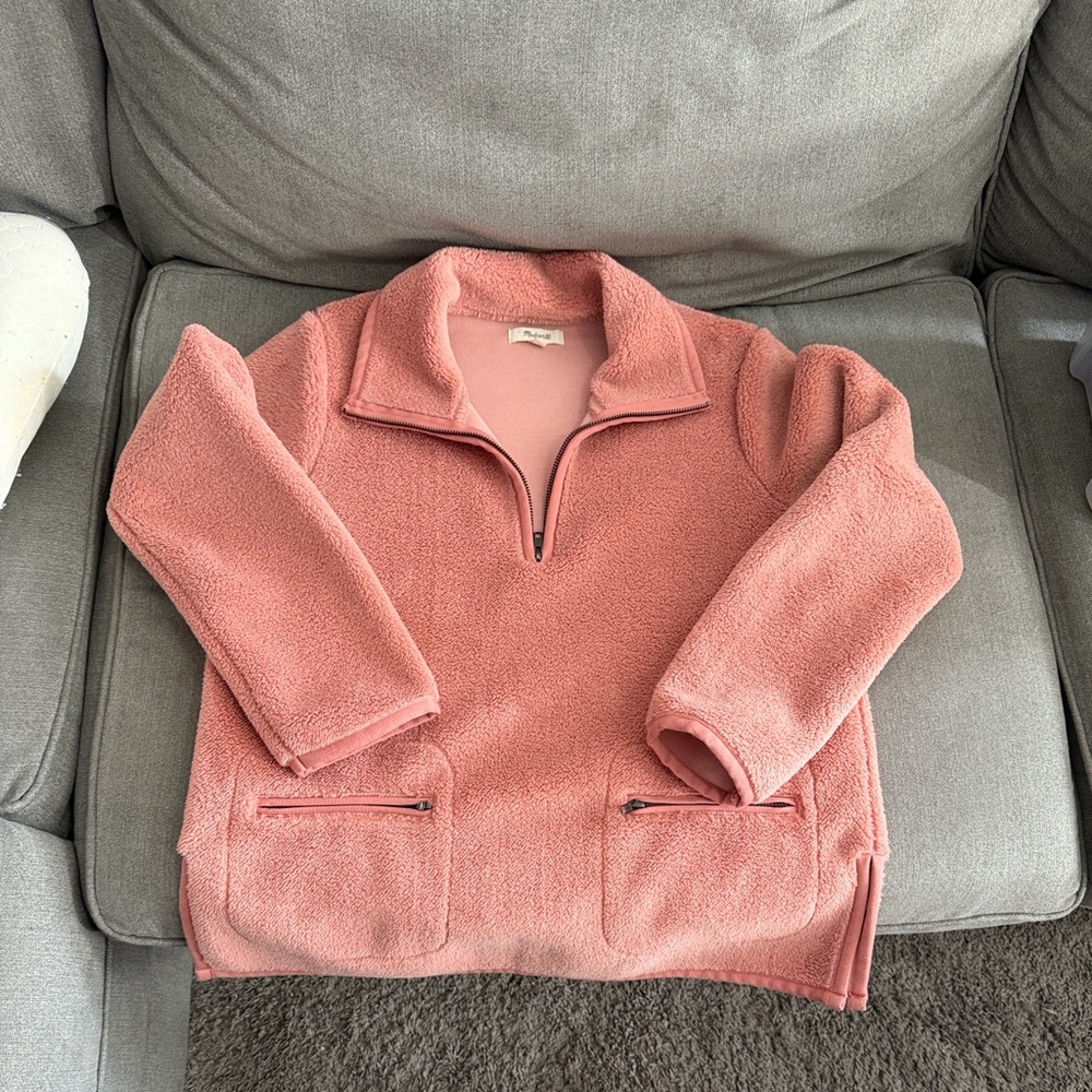 Madewell Coral Fleece Jacket